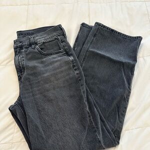 American Eagle Outfitters Black Flare Wide Leg Jeans